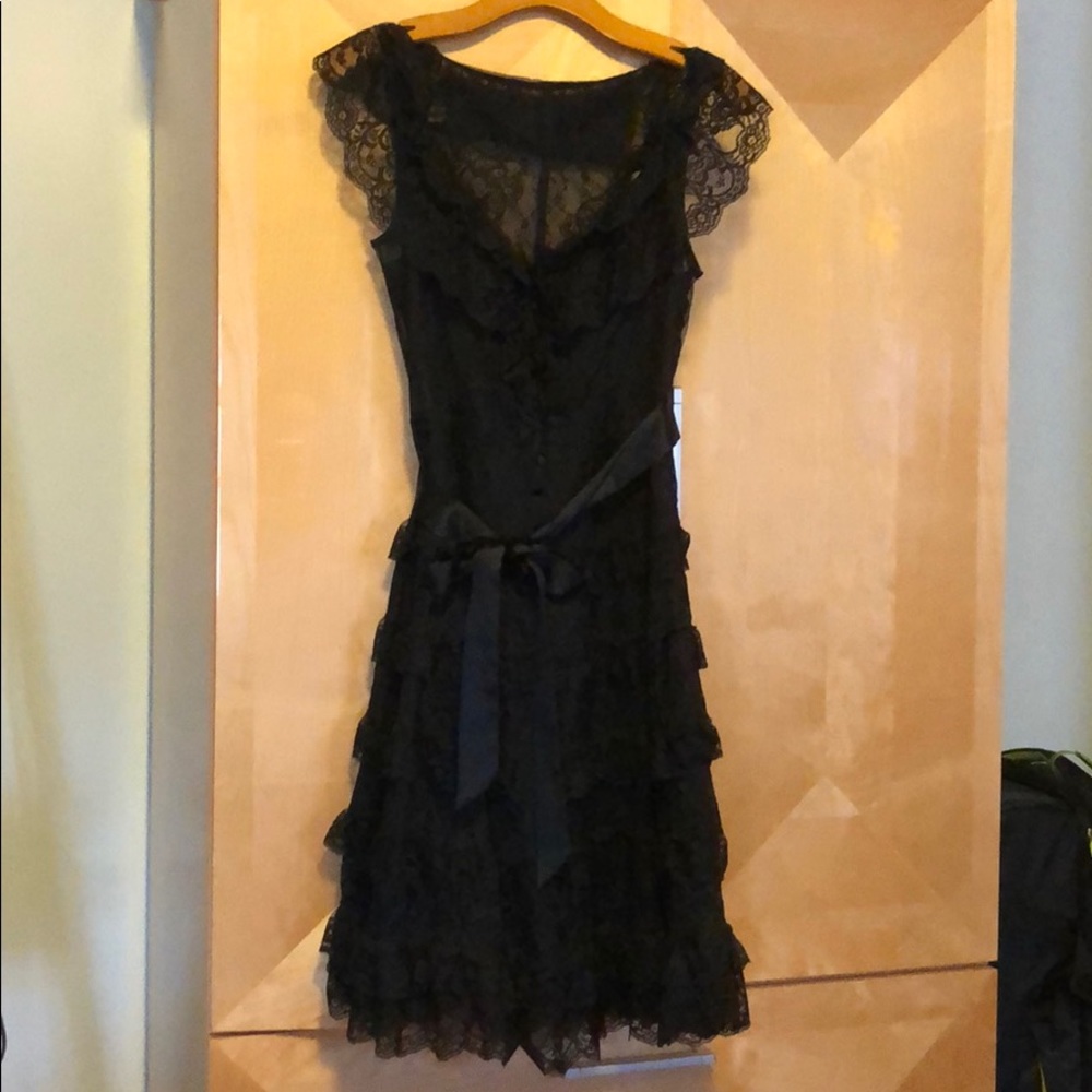 Black Lace Midi Dress